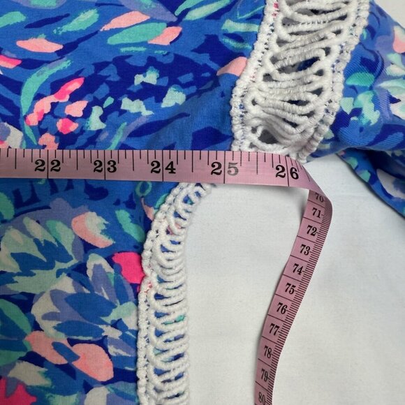 Lilly Pulitzer Jonah Popover – Royal Purple Party Wave – Size Large – EUC - Picture 11 of 12